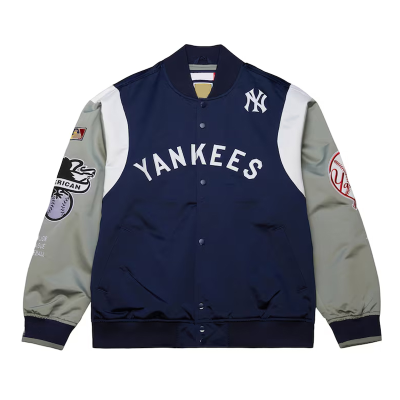 NY Yankees Cooperstown Team Origins Satin Jacket - Image 4