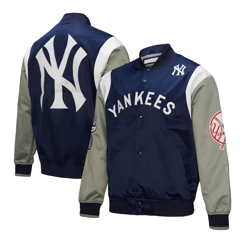 NY Yankees Cooperstown Team Origins Satin Jacket - Image 3