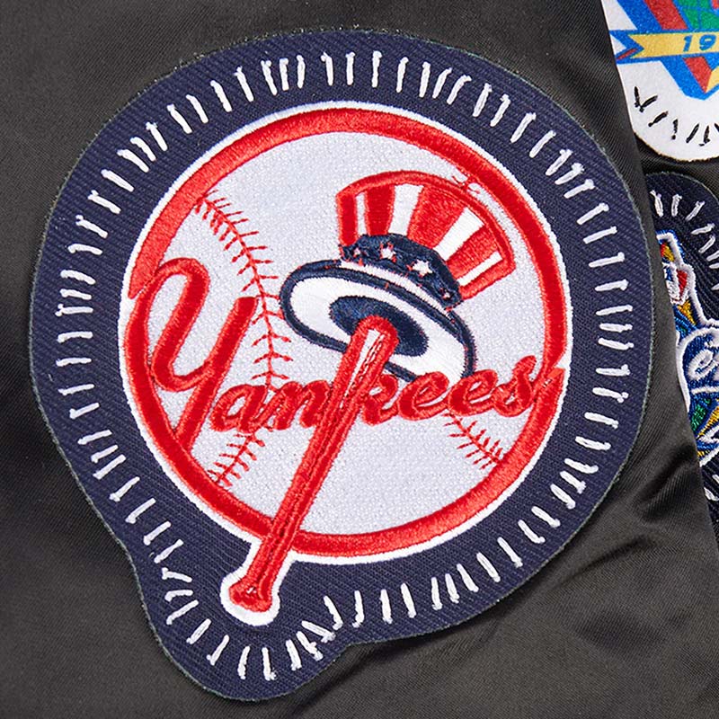 NY Yankees Diy Pick Stitch Classic Rib Satin Jacket - Image 6