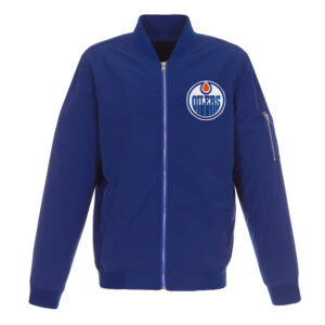 Royal Edmonton Oilers Nylon Lightweight Bomber Jacket