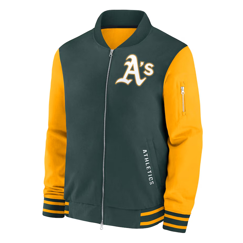 Oakland Athletics Collection Dugout Green/Gold Bomber Jacket