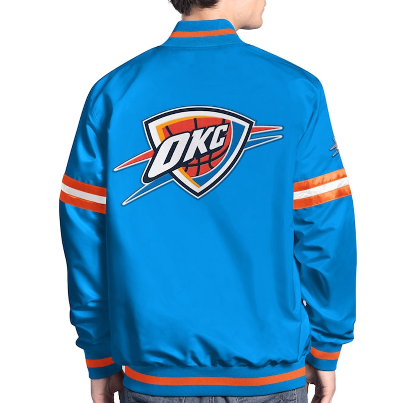 Oklahoma City Thunder Scout Varsity Satin Jacket - Image 2