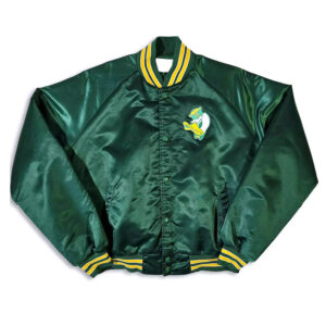 80's Oregon Ducks Green Satin Jacket