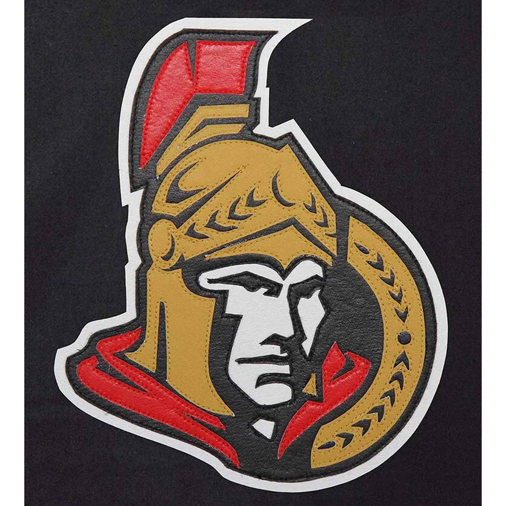 Ottawa Senators Black and White Varsity Full-Snap Jacket - Image 3