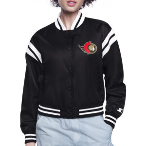 Ottawa Senators Printed Logo Varsity Satin Jacket