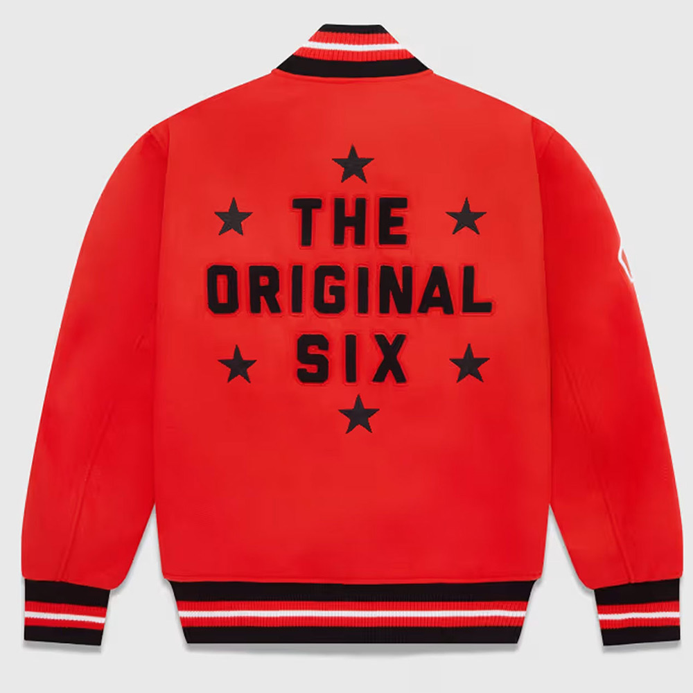 OVO Chicago Blackhawks Varsity Jacket - Image 2