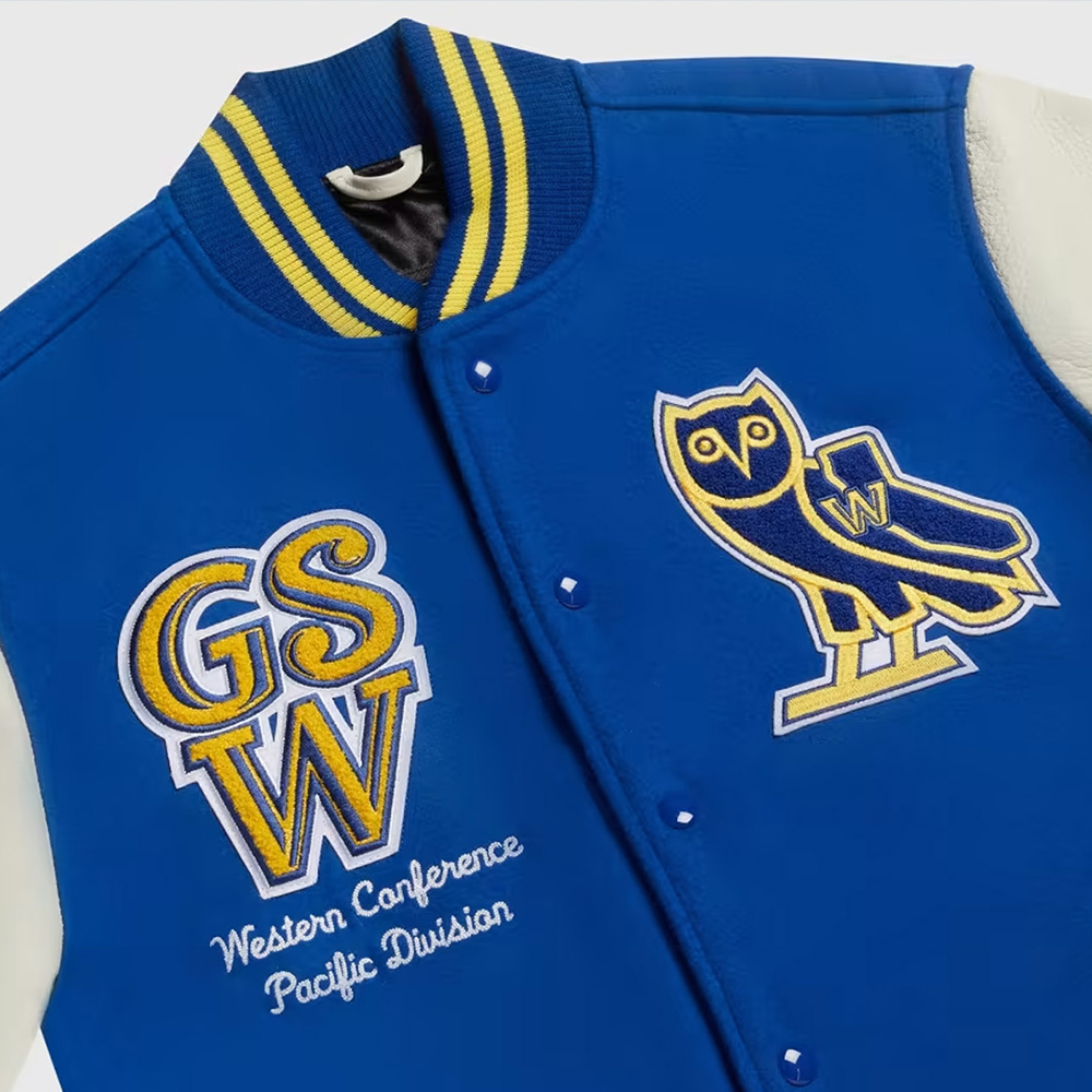 OVO Golden State Warriors Varsity Jacket - Image 3