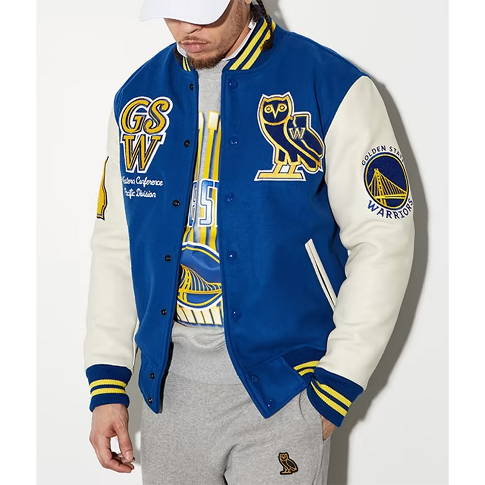 OVO Golden State Warriors Varsity Jacket - Image 4