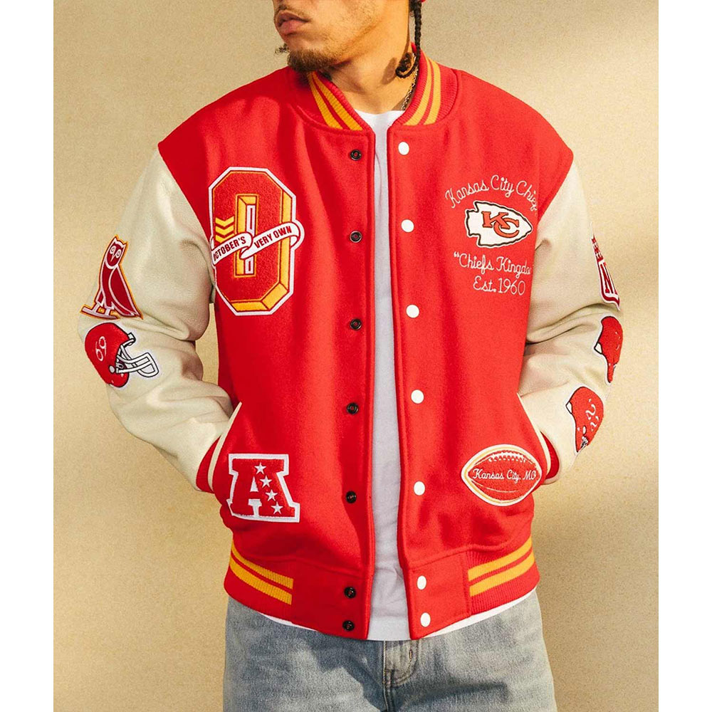 OVO Kansas City Chiefs Varsity Jacket - Image 3