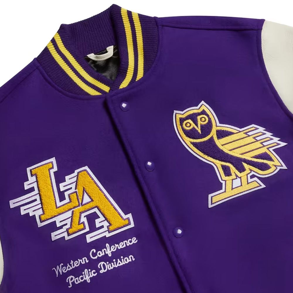 OVO Los Angeles Lakers Varsity Jacket - Image 4
