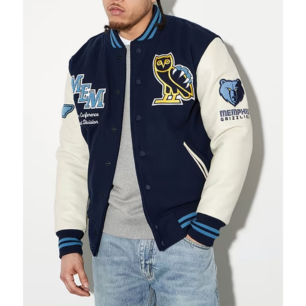 OVO Memphis Grizzlies Varsity Jacket - Image 3