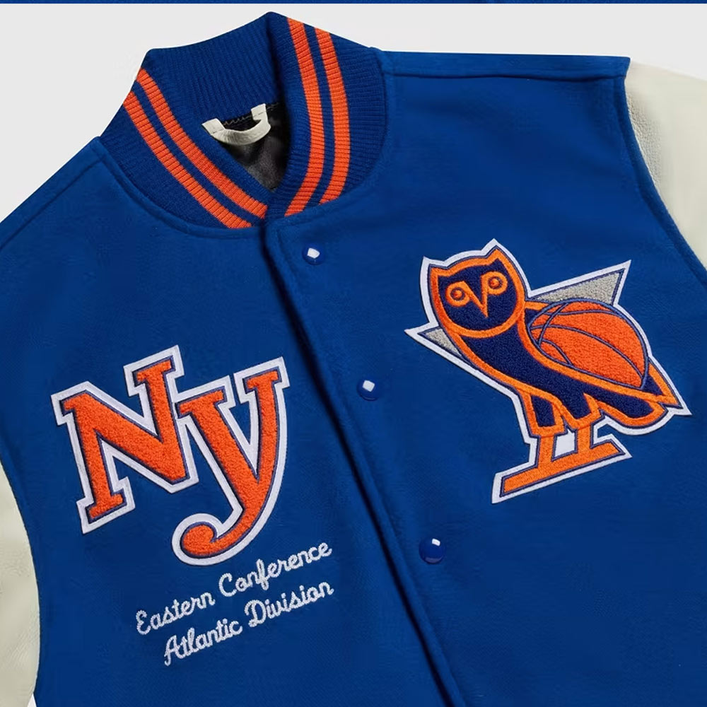 OVO New York Knicks Varsity Jacket - Image 3
