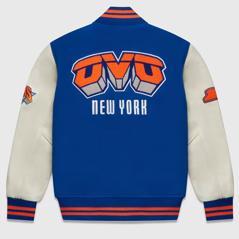 OVO New York Knicks Varsity Jacket - Image 2