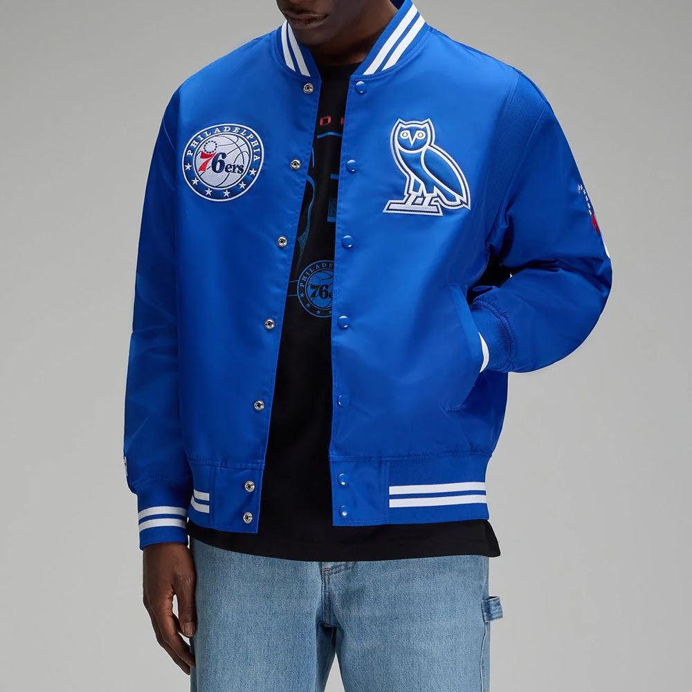 OVO Philadelphia 76ers Blue Jacket - Image 3