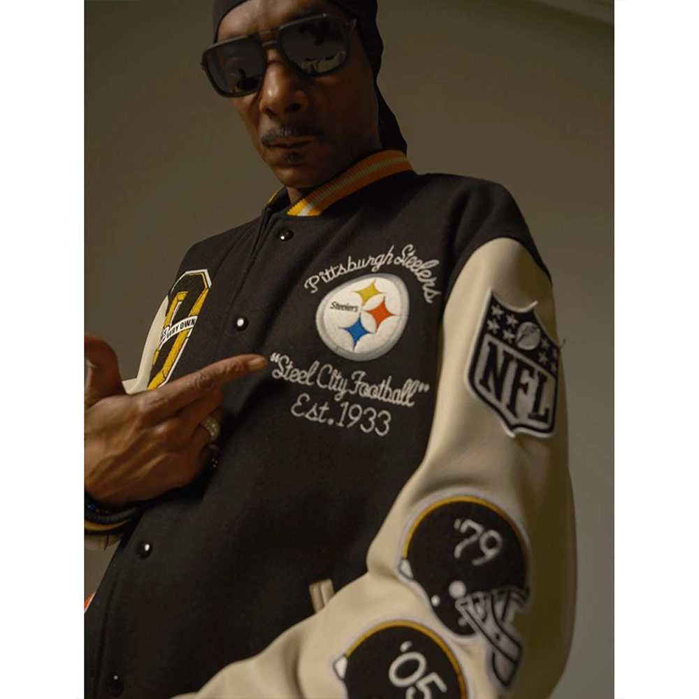 Pittsburgh Steelers Snoop Dogg OVO Varsity Jacket - Image 7