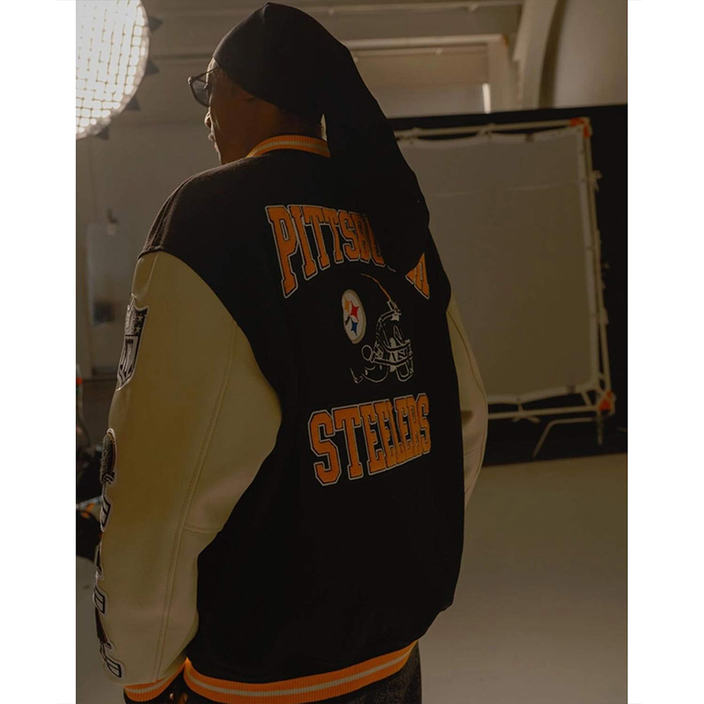 Pittsburgh Steelers Snoop Dogg OVO Varsity Jacket - Image 8