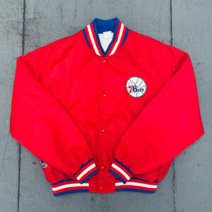 1980's Philadelphia 76ers Red Bomber Jacket