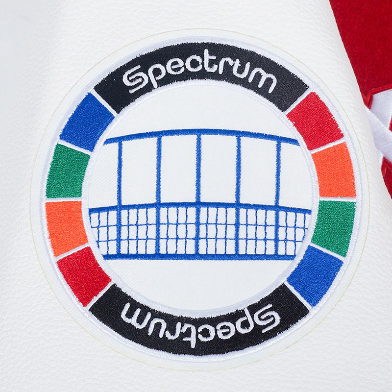 Philadelphia 76ers 2024/25 City Edition Chenille Red Varsity Jacket - Image 7