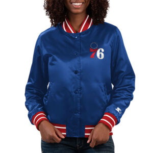 Philadelphia 76ers Full Count Royal Satin Jacket