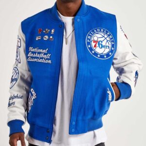 Mash Up Philadelphia 76ers Royal Varsity Jacket