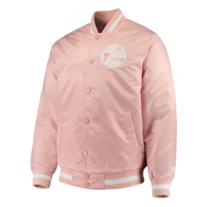 Philadelphia 76ers Pink Satin Jacket