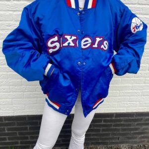 Royal Philadelphia 76ers Bomber Jacket