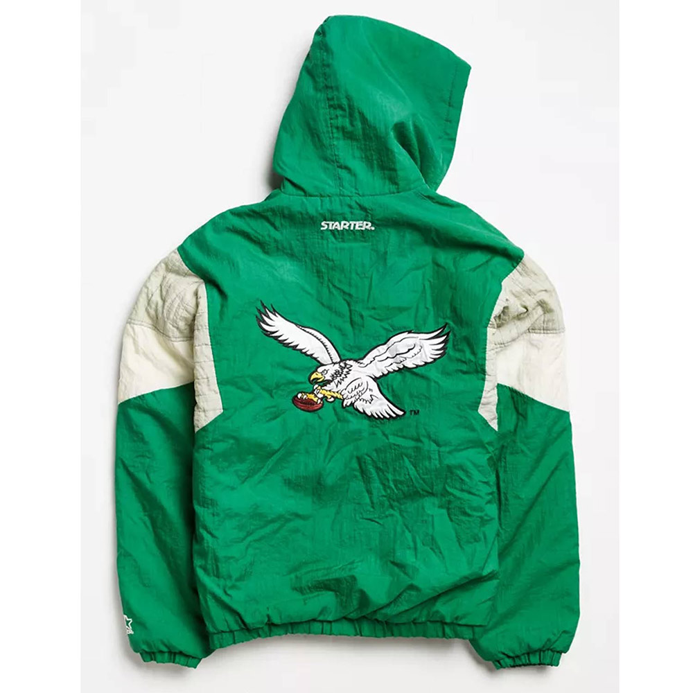 Philadelphia Eagles 80's Green Anorak Jacket - Image 2