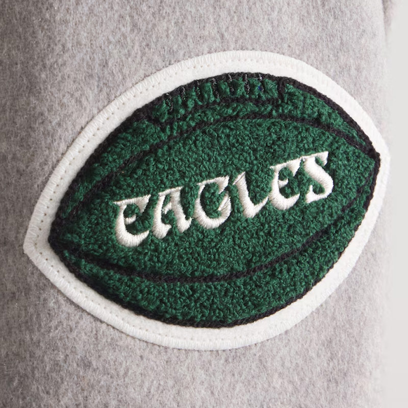 Philadelphia Eagles Coaches Heather Gray Wool Jacket - Image 4
