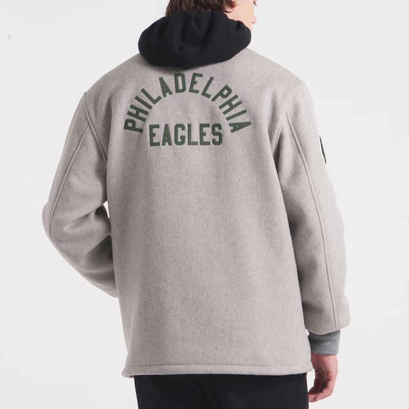 Philadelphia Eagles Coaches Heather Gray Wool Jacket - Image 2
