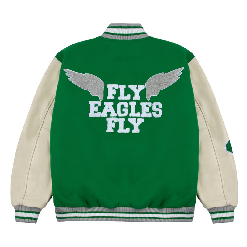 Philadelphia Eagles Go Birds Letterman Jacket - Image 2