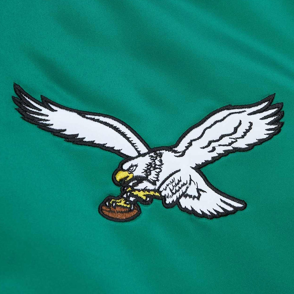 Philadelphia Eagles Midweight Kelly Green Satin Jacket - Image 4