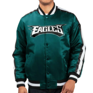 Philadelphia Eagles O-Line Green Satin Jacket