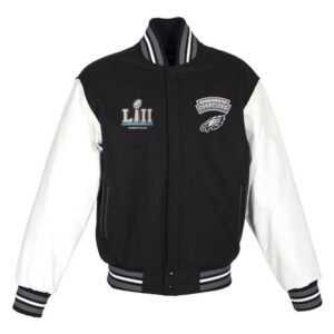 Super Bowl Champions Philadelphia Eagles Black Varsity Jacket