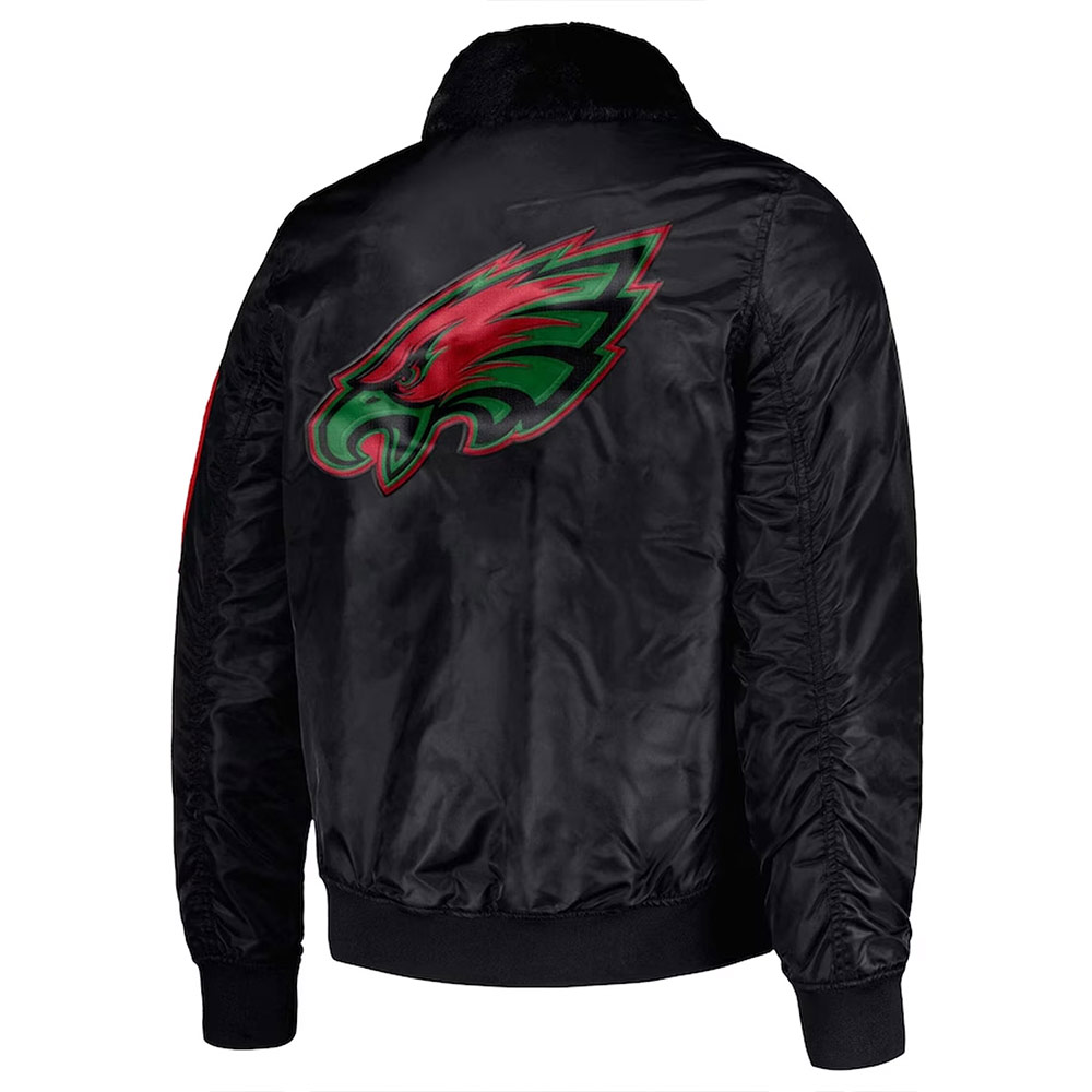Philadelphia Eagles Ty Mopkins Black Jacket - Image 2