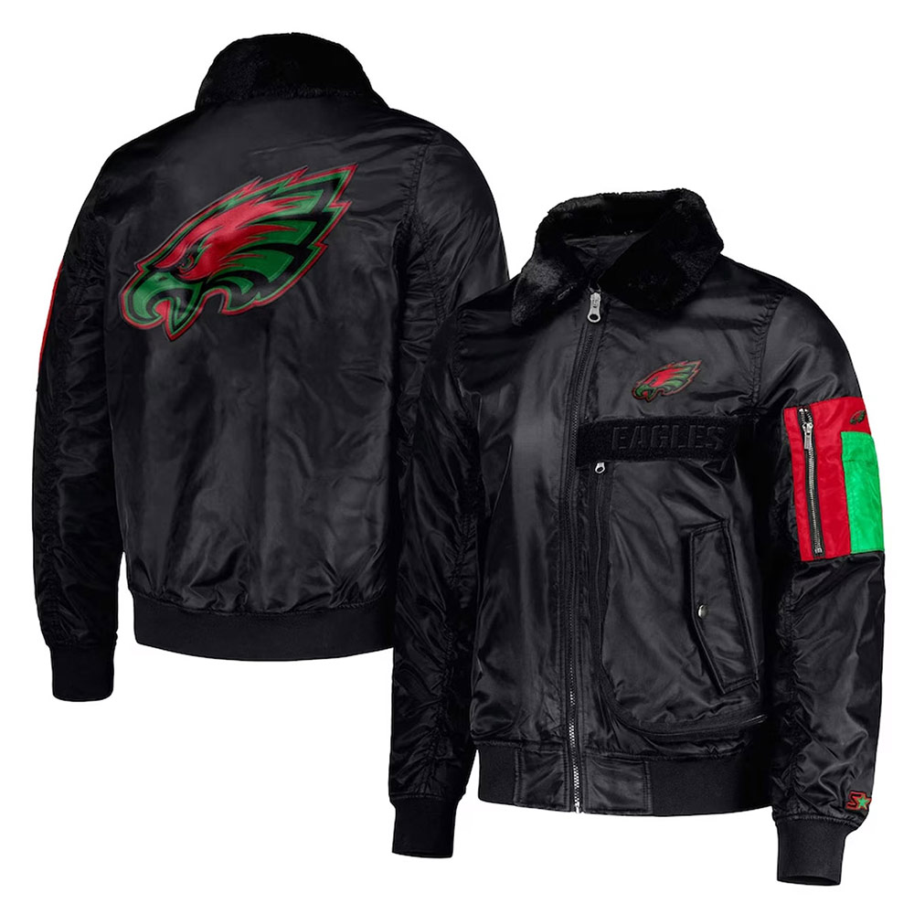 Philadelphia Eagles Ty Mopkins Black Jacket - Image 5