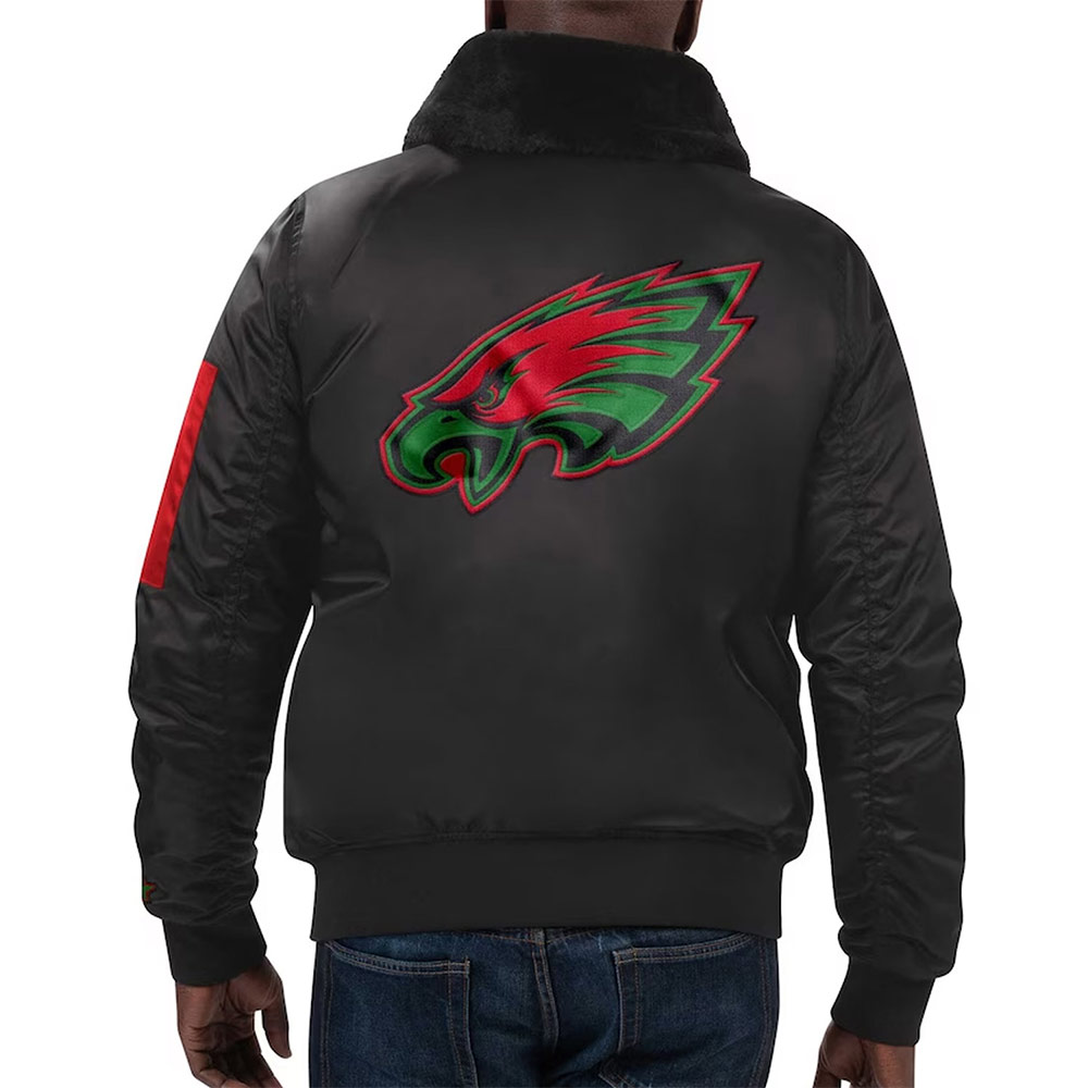 Philadelphia Eagles Ty Mopkins Black Jacket - Image 4