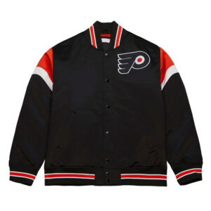 Philadelphia Flyers Heavyweight Black Satin Jacket