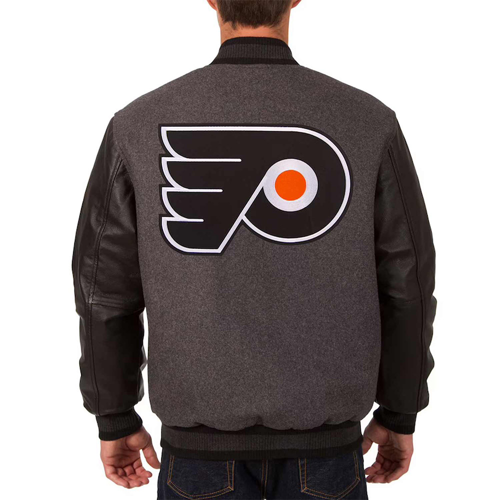 Philadelphia Flyers Varsity Charcoal/Black Jacket - Image 2