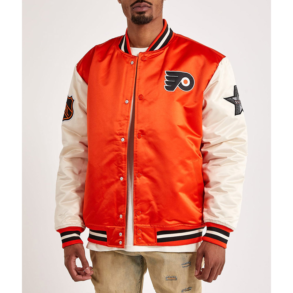 Philadelphia Flyers Throwback Orange and Off White Jacket