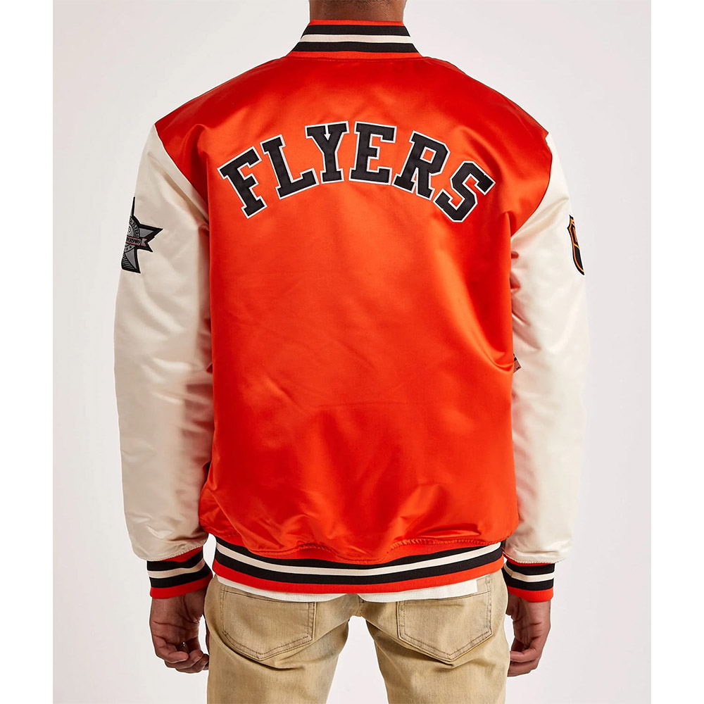 Philadelphia Flyers Throwback Orange and Off White Jacket - Image 2