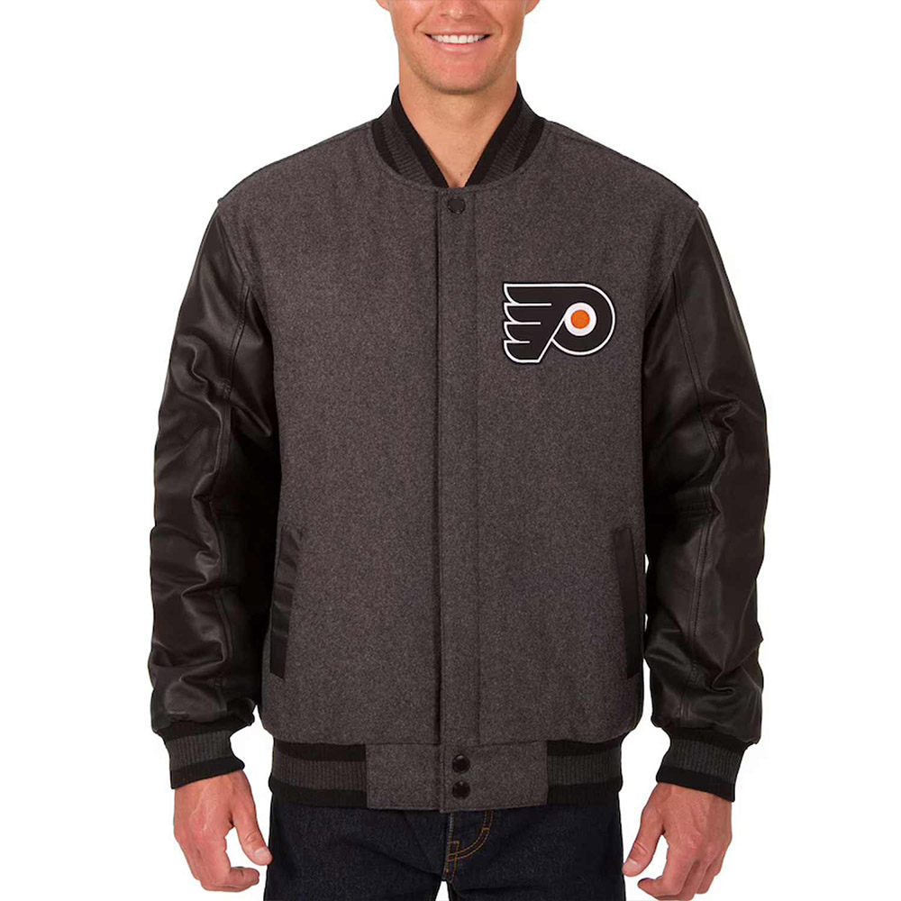Philadelphia Flyers Varsity Charcoal/Black Jacket
