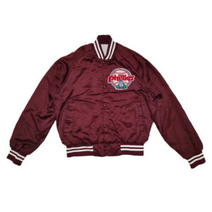 90s Philadelphia Phillies Maroon Satin Jacket