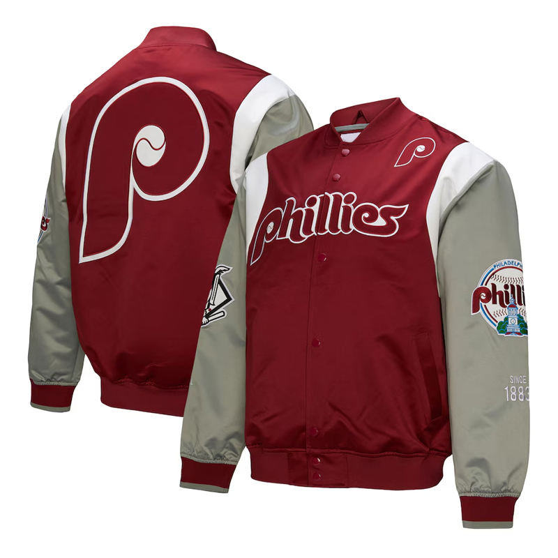 Philadelphia Phillies Cooperstown Team Origins Satin Jacket - Image 5