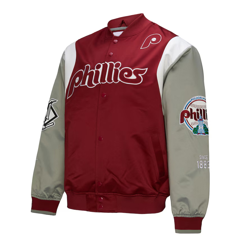 Philadelphia Phillies Cooperstown Team Origins Satin Jacket