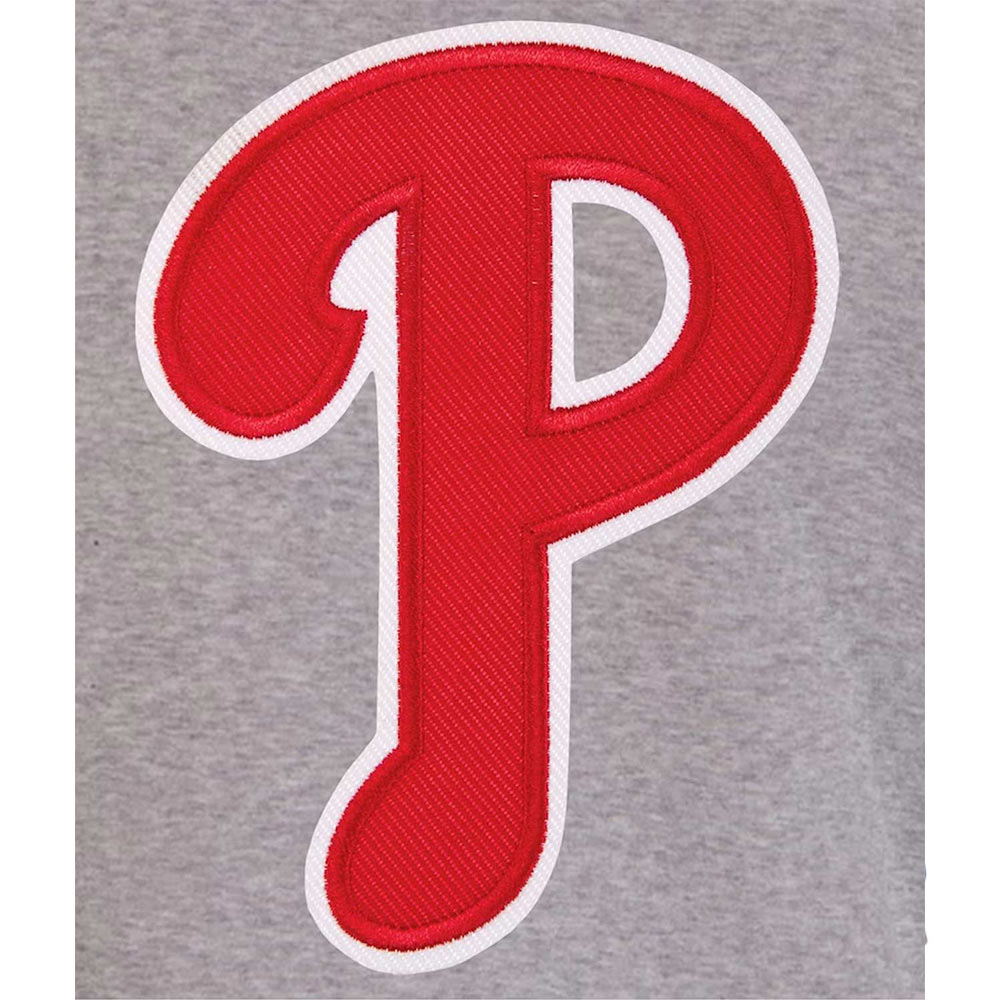 Philadelphia Phillies Gray and Royal Varsity Wool Jacket - Image 3