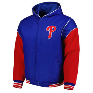 Philadelphia Phillies Royal and Red Hoodie Jacket