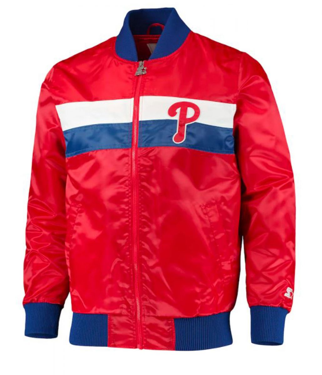 Starter Philadelphia Phillies Red Satin Jacket