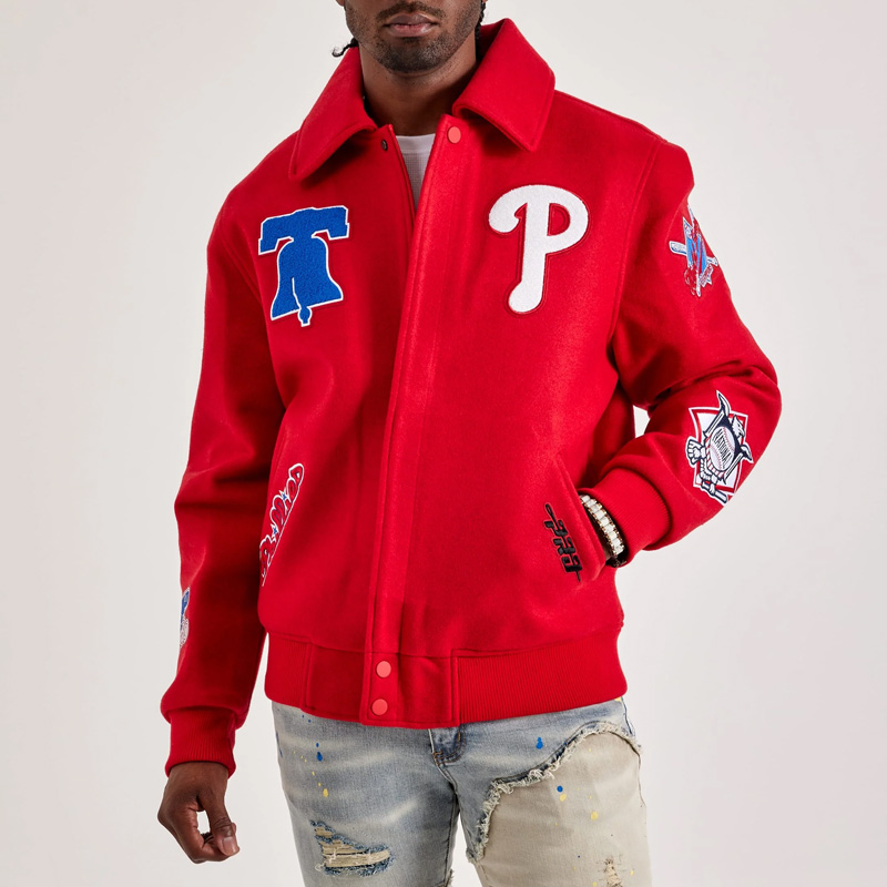 Philadelphia Phillies World Series Red Varsity Wool Jacket