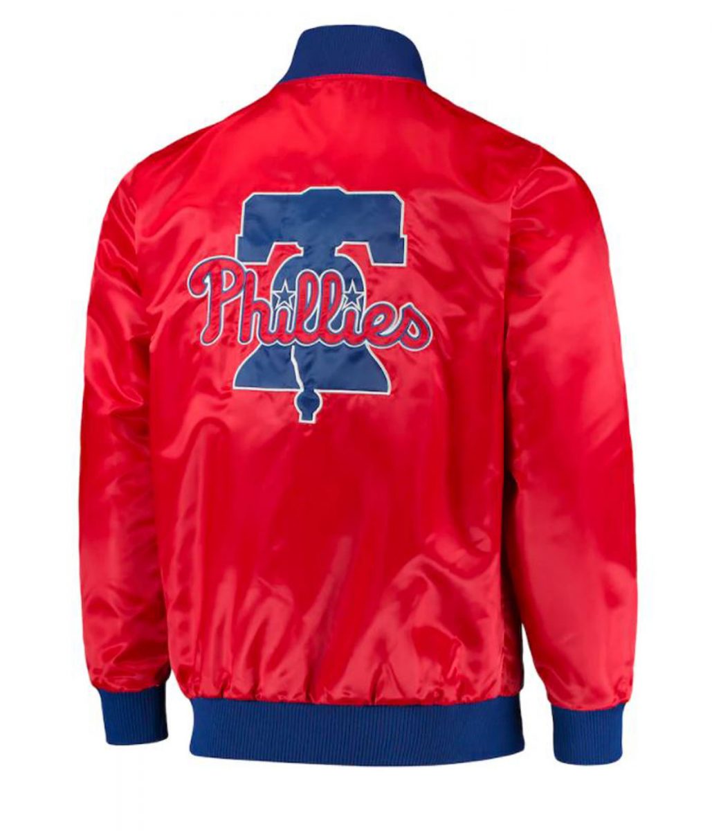 Starter Philadelphia Phillies Red Satin Jacket - Image 2