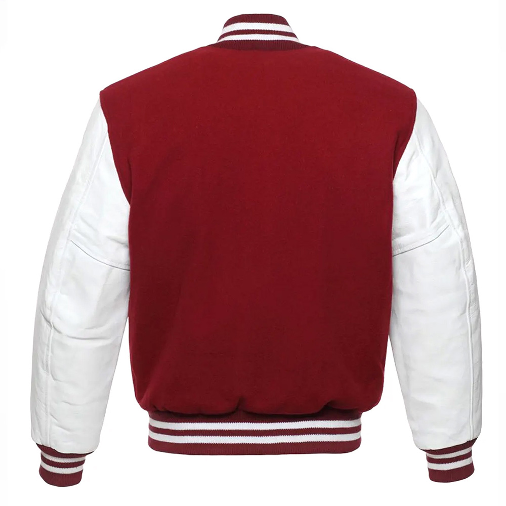 Philadelphia Phillies Varsity Burgundy and White Jacket - Image 2